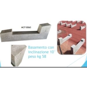 ZAVORRA per installazione tetto piano inclinazione a 10°